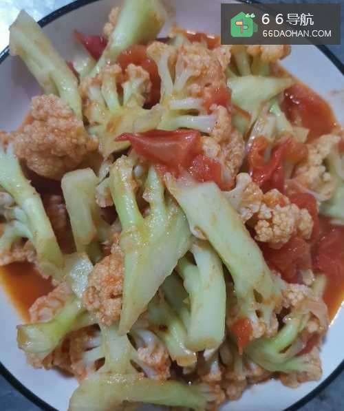 西红柿炒花菜的家常做法