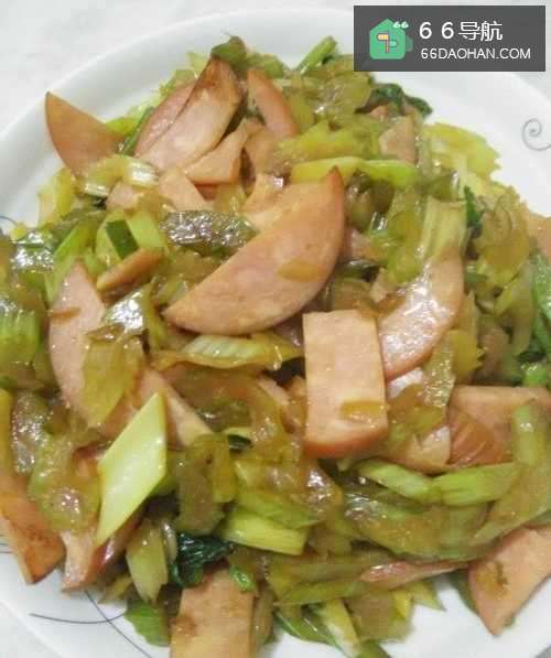 火腿芹菜怎么炒