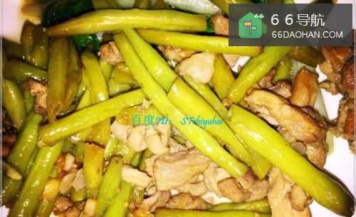家常长豆角炒肉丝