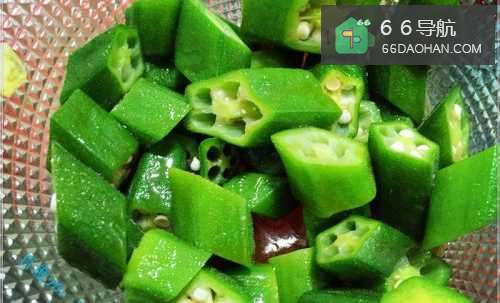 家常菜系凉拌秋葵