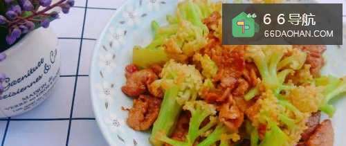菜花炒瘦肉的做法