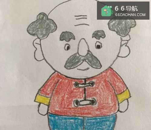 怎么画爷爷?