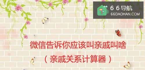 微信告诉你叫亲戚该叫啥(亲戚关系计算器)