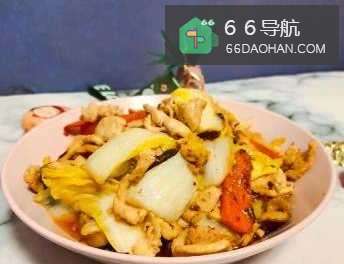 鸡胸肉炒香菇大白菜的做法步骤