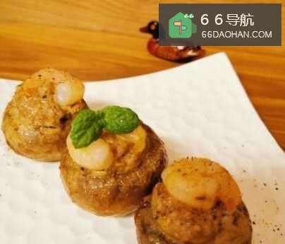 黑椒鲜虾蘑菇酿的做法步骤