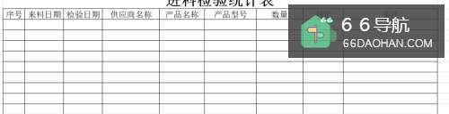 怎样制作一张进料检验统计表
