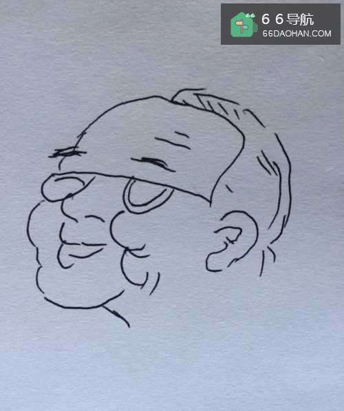 爷爷头像简笔画画法