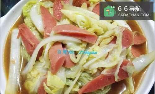 家常菜系白菜火腿