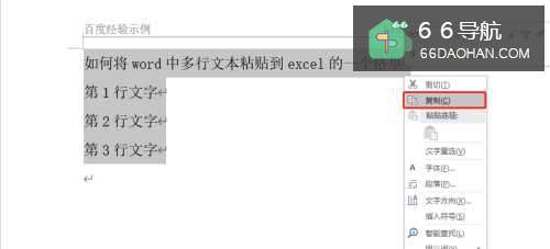 怎么样将word中多行文本粘贴到excel的一个格里