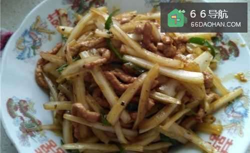 家常菜白菜青椒炒肉丝