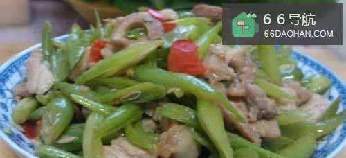 家常菜菜谱33： 四季豆炒肉的做法