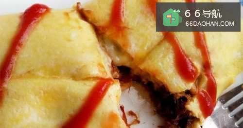 私房食谱：起司肉松欧姆蛋