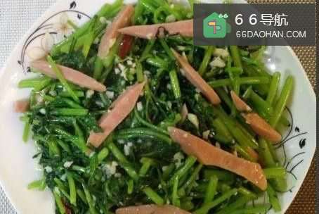 火腿炒茼蒿的做法步骤