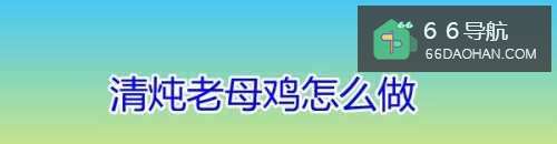 清炖老母鸡如何做