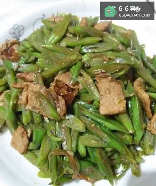 肉片炒四季豆怎样做