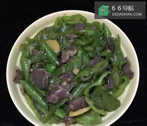 鸡肾炒大青椒的做法