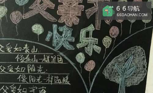 父亲节黑板报