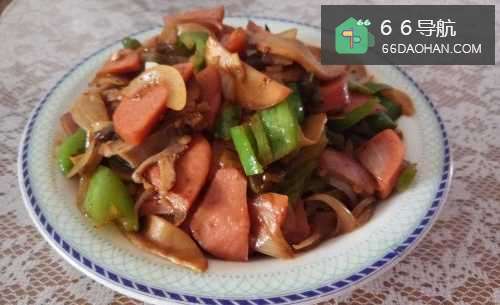 粉肠炒青椒洋葱&杏鲍菇