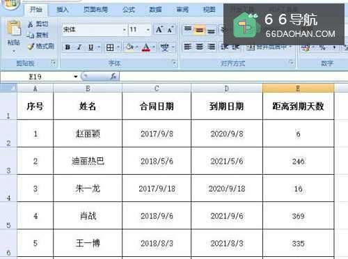在excel中怎么使用合同天数条件报告
