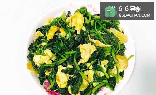 菠菜炒鸡蛋的做法——常见家常菜菜谱